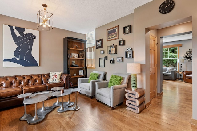 2392 Molnau Ct, Chaska, MN 55318 - living room with light wood-style floors and a textured ceiling