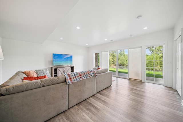 1106 Shumway Ct, Faribault, MN 55021 - living area featuring light wood-style floors and recessed lighting