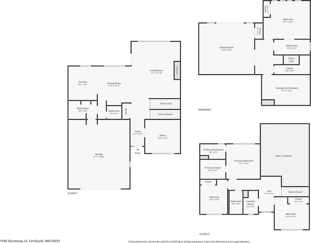 1106 Shumway Ct, Faribault, MN 55021 - property floor plan