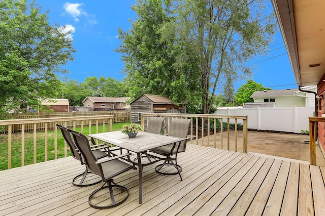 1202 Lyn Way, Hastings, MN 55033 - wooden terrace with outdoor dining space