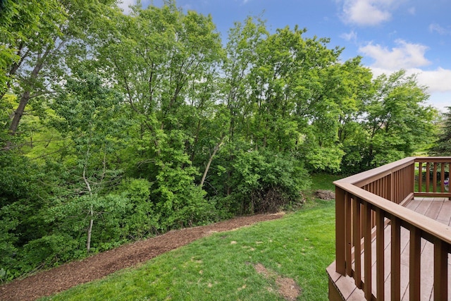 1502 Rocky Ln, Eagan, MN 55122 - view of grassy yard featuring a deck