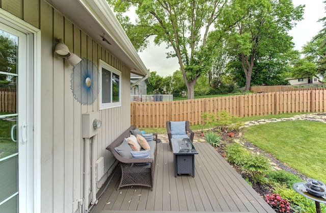 3021 Crescent Ln NW, Rochester, MN 55901 - view of wooden terrace