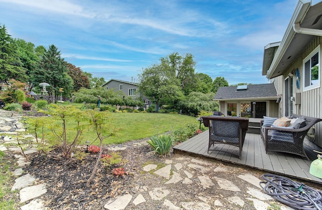 3021 Crescent Ln NW, Rochester, MN 55901 - view of patio with a deck and an outdoor hangout area