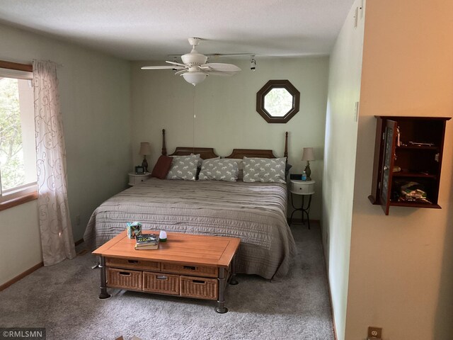 6800 Buckingham Ct, Woodbury, MN 55125 - carpeted bedroom featuring a ceiling fan