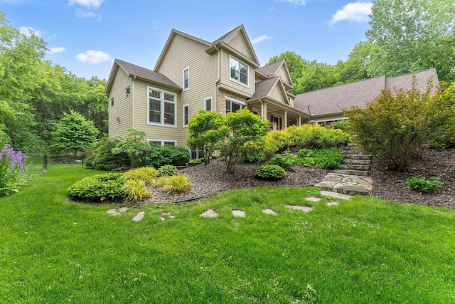 6539 Orchard Ridge Trl, Woodbury, MN 55129 - back of property featuring stairway