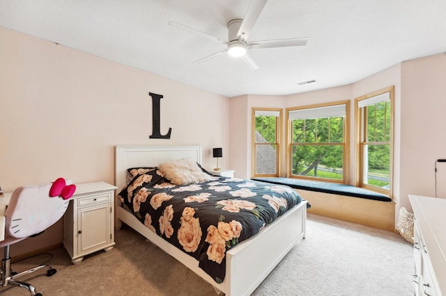 6539 Orchard Ridge Trl, Woodbury, MN 55129 - bedroom with light carpet and a ceiling fan