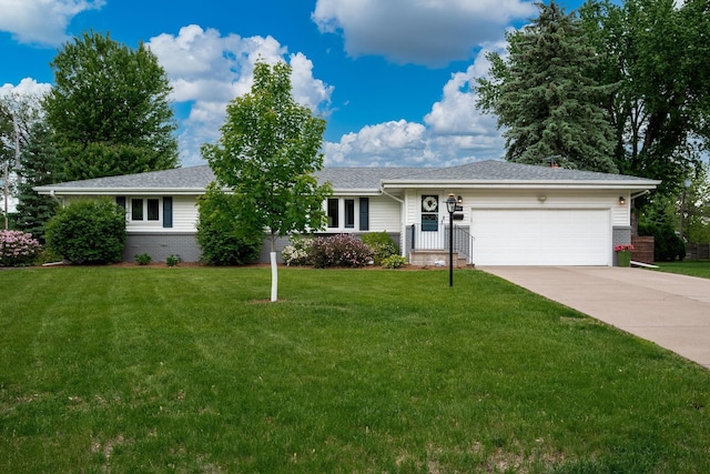 1305 Unity Ave N, Golden Valley, MN 55422 - single story home featuring a garage, driveway, a front yard, and brick siding