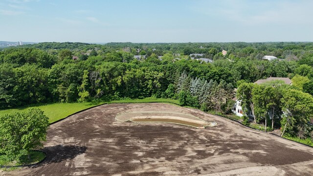 bird's eye view of a heavily wooded area