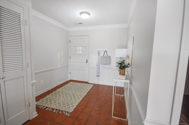 6331 Saint Croix Trl N, Stillwater, MN 55082 - foyer featuring ornamental molding and tile patterned flooring