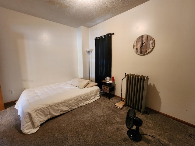 315 3rd St SW, Stewartville, MN 55976 - carpeted bedroom featuring radiator and a textured ceiling