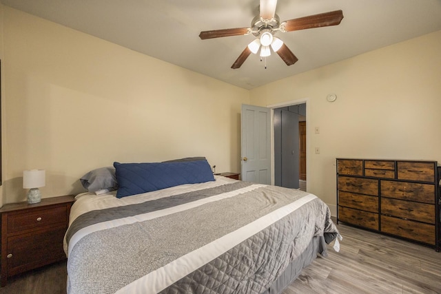 836 Milligan Ave, Wabasha, MN 55981 - bedroom with wood finished floors and ceiling fan