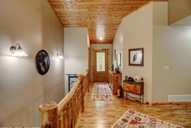 8824 Bittersweet Cir, Breezy Point, MN 56472 - entrance foyer featuring wooden ceiling and light wood-type flooring