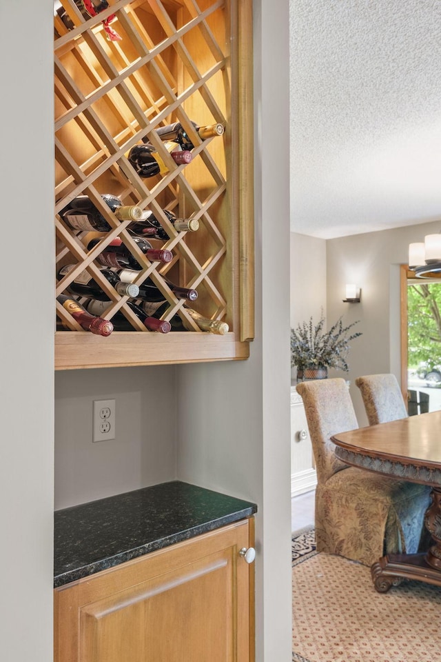 6136 Arctic Way, Edina, MN 55436 - wine cellar featuring a textured ceiling and carpet