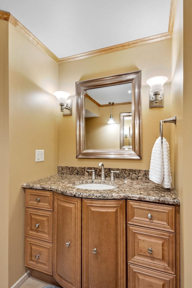 6136 Arctic Way, Edina, MN 55436 - bathroom featuring vanity and crown molding