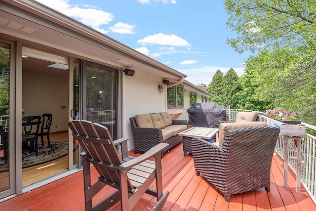 6136 Arctic Way, Edina, MN 55436 - deck with a grill and outdoor lounge area