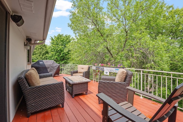 6136 Arctic Way, Edina, MN 55436 - wooden terrace featuring area for grilling