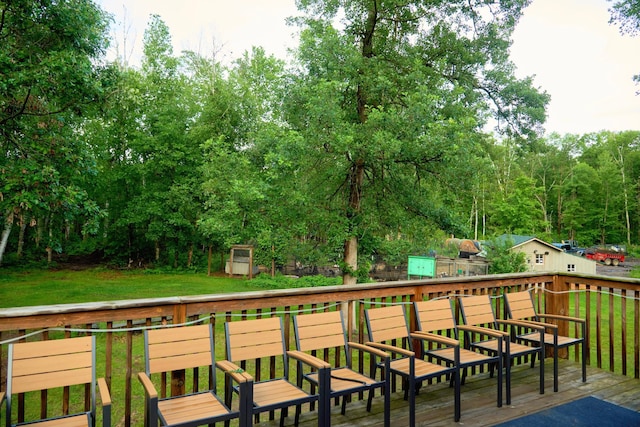 1496 Willard Lake Rd NW, Powers Twp, MN 56435 - deck with a yard