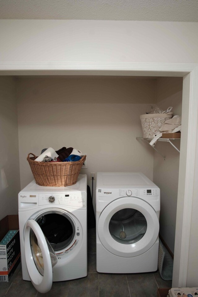 1496 Willard Lake Rd NW, Powers Twp, MN 56435 - laundry room with separate washer and dryer and tile patterned flooring