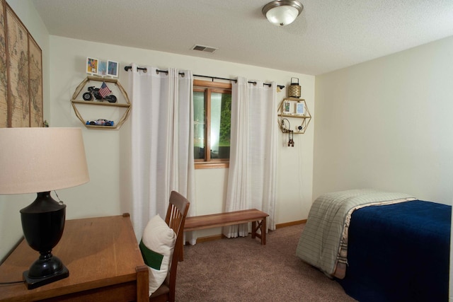 1496 Willard Lake Rd NW, Powers Twp, MN 56435 - carpeted bedroom with a textured ceiling