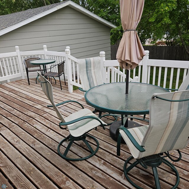 849 11th Ave W, West Fargo, ND 58078 - deck featuring outdoor dining area