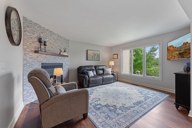 6813 Boudin St NE, Prior Lake, MN 55372 - living room with wood finished floors and a tiled fireplace
