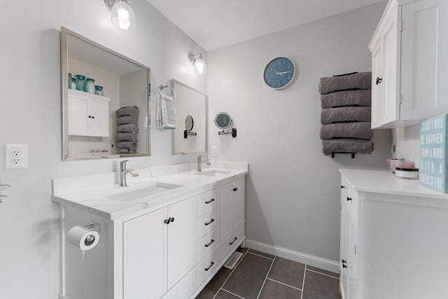 6813 Boudin St NE, Prior Lake, MN 55372 - bathroom featuring double vanity and tile patterned flooring