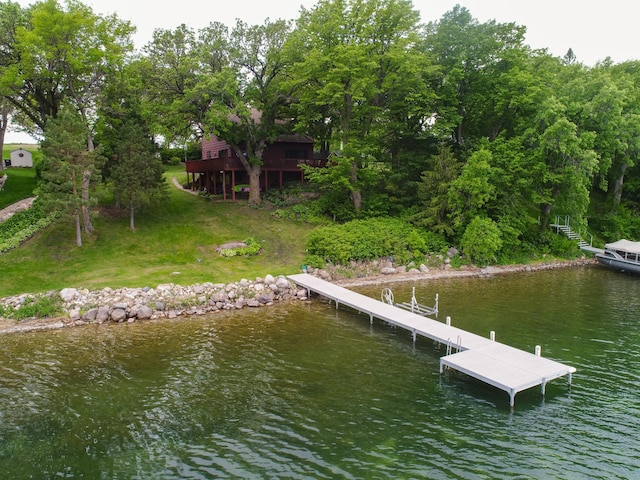 21534 275th Ave, Glenwood Twp, MN 56381 - dock area featuring a water view