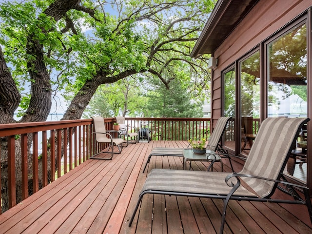 21534 275th Ave, Glenwood Twp, MN 56381 - view of wooden terrace