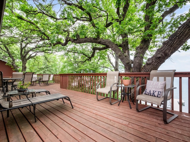 21534 275th Ave, Glenwood Twp, MN 56381 - deck with outdoor dining space