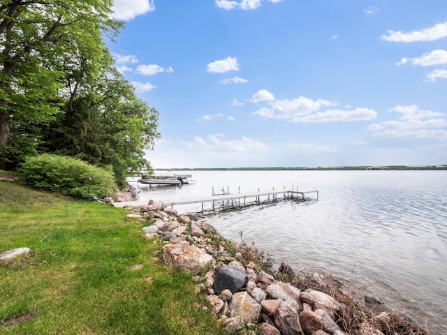 21534 275th Ave, Glenwood Twp, MN 56381 - dock area featuring a water view