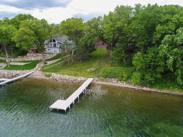 21534 275th Ave, Glenwood Twp, MN 56381 - dock area featuring a water view