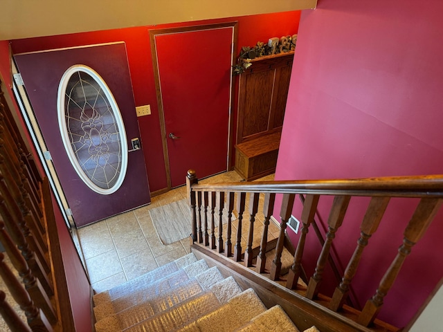 802 Estates Ave, Litchfield, MN 55355 - tiled foyer entrance with stairway
