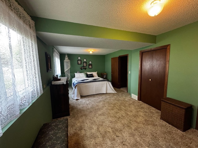 802 Estates Ave, Litchfield, MN 55355 - bedroom featuring carpet floors and a textured ceiling