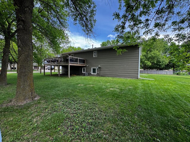 802 Estates Ave, Litchfield, MN 55355 - rear view of property featuring a wooden deck