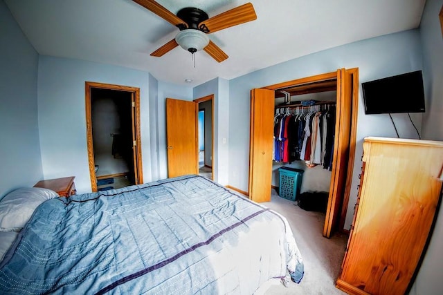 2030 Joes Lake Rd SE, Cambridge, MN 55008 - carpeted bedroom featuring a closet and ceiling fan