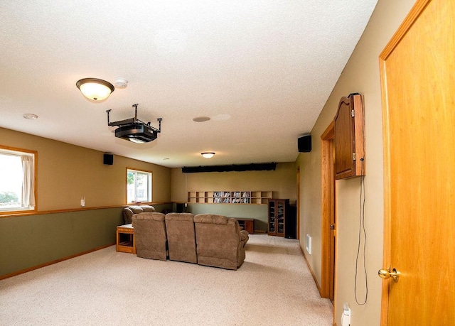 2030 Joes Lake Rd SE, Cambridge, MN 55008 - cinema room with light colored carpet and a textured ceiling