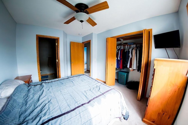 2030 Joes Lake Rd SE, Cambridge, MN 55008 - carpeted bedroom with a closet and ceiling fan