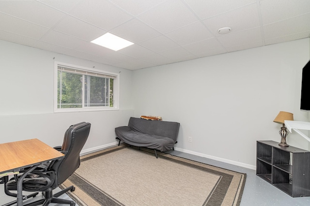 26821 Weston Ct, Elko New Market, MN 55020 - home office featuring a drop ceiling and baseboards