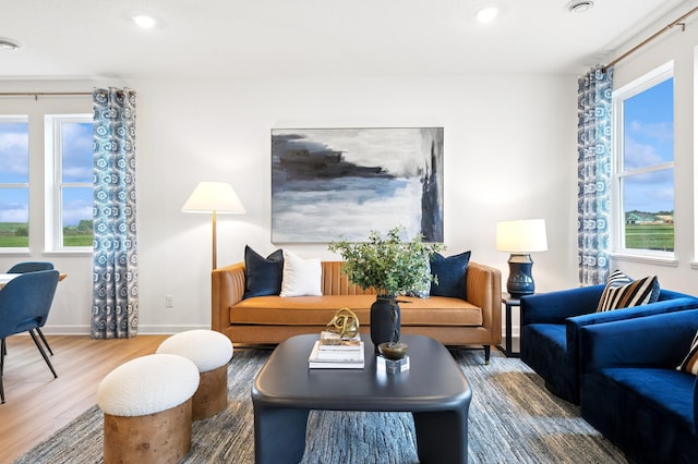 2451 Jandell Ave NE, Saint Michael, MN 55376 - living room featuring wood finished floors and recessed lighting
