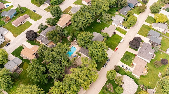 805 5th St NW, Kasson, MN 55944 - aerial perspective of suburban area with a pool area