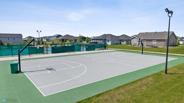 7886 Firefly Ln, Horace, ND 58047 - view of basketball court with community basketball court and a residential view