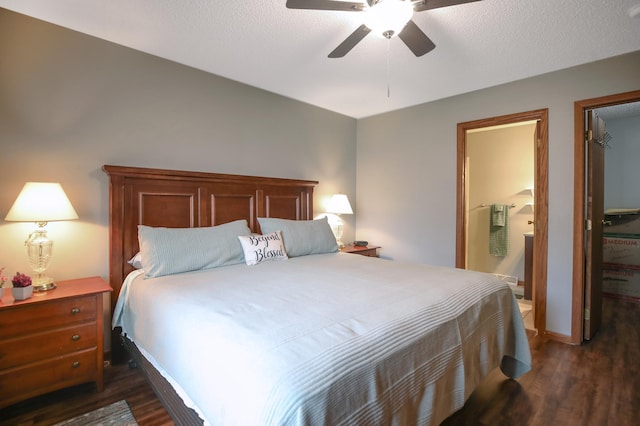 308 18th Ave NE, Waseca, MN 56093 - bedroom featuring dark wood finished floors, a ceiling fan, and baseboards