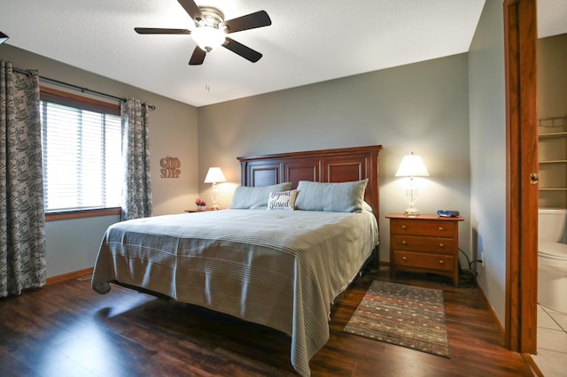 308 18th Ave NE, Waseca, MN 56093 - bedroom with wood finished floors, baseboards, and a ceiling fan