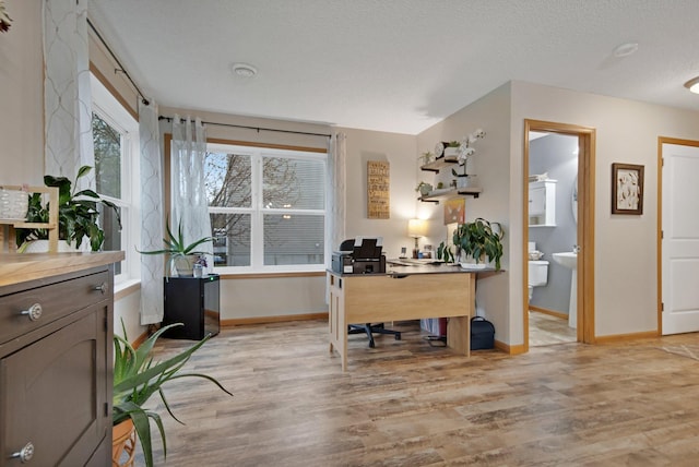 10542 188th Ave NW, Elk River, MN 55330 - home office featuring baseboards and light wood-type flooring