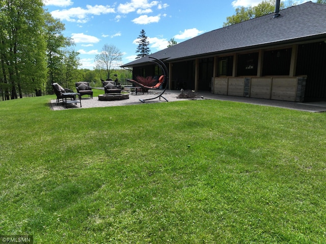 3004 370th Ave, Sandstone, MN 55072 - view of yard featuring an outdoor fire pit
