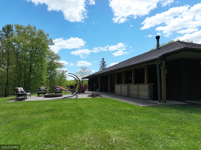 3004 370th Ave, Sandstone, MN 55072 - view of yard featuring an outdoor fire pit