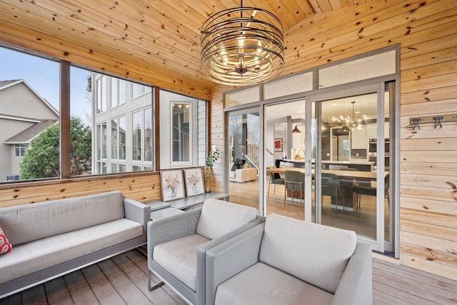 330 Lythrum Ln, Medina, MN 55340 - sunroom with a chandelier