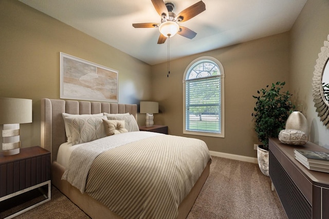 67457 152nd Ave, Greenfield Twp, MN 55981 - bedroom featuring carpet, baseboards, and ceiling fan