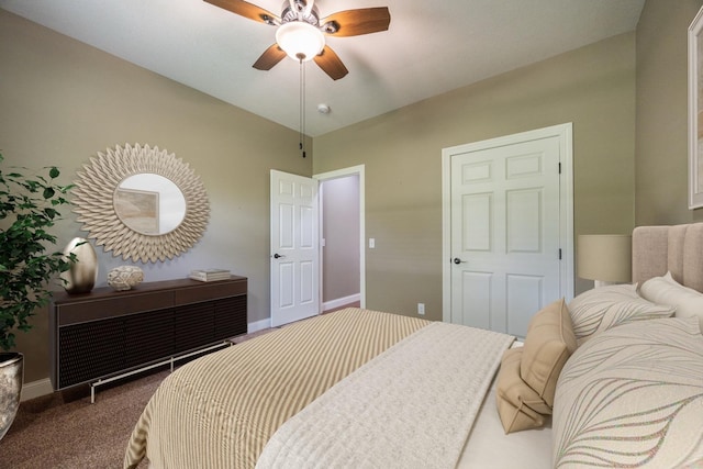 67457 152nd Ave, Greenfield Twp, MN 55981 - bedroom with carpet flooring, baseboards, and ceiling fan