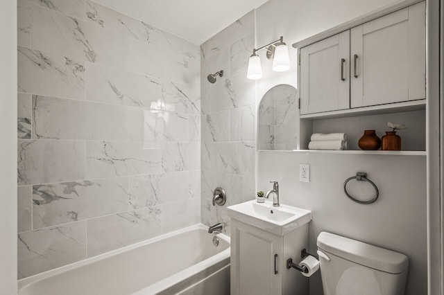 713 83rd Ave NE, Spring Lake Park, MN 55432 - full bath with vanity, toilet, and washtub / shower combination